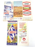 Vintage Texaco, Skelly, and American Maps :