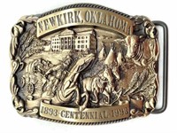 New Kirk Oklahoma 1983 Belt Buckle 3.25”