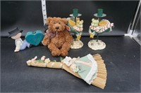 Three Candle Holders, Stuffed Bear & More