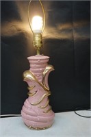 Pink & Gold Tone Lamp
