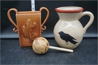 Crow Collection Pitcher, Red Wing Vase & More