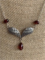 Sterling Silver & Garnet Necklace