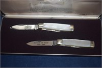 Two 1981 Republic of Texas Pearl Handled Knives