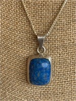 Sterling Silver & Lapis Lazuli Necklace