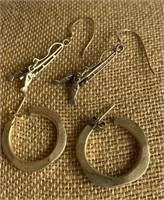 Sterling Silver Fishing-Themed Earrings, and