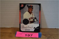 Barry Bonds Bowman Game Used Jersey Card