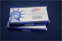 2005 & 2006 U.S. Mint Proof Sets