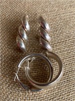 (2) Pairs of Sterling Silver Earrings