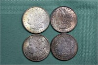 4 1921 US Morgan silver dollars