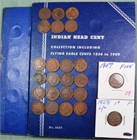83 US Indian Head cents, 61 in Whitman books; 3 US