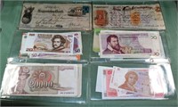 Collection of mostly outmoded foreign paper curren