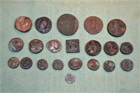 20 Ancient Roman era coins and one Ottoman Empire