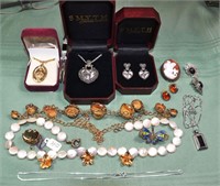 Collection of sterling silver costume jewelry incl