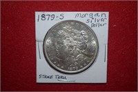 1879-S Morgan Silver Dollar   Strike Thru
