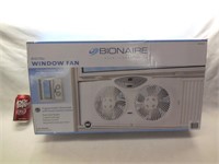 Bionaire Digital Window Fan, Like-New w/Remote