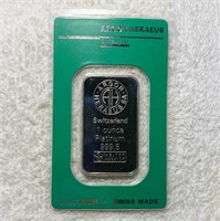 Argor-Heraeus Switzerland 1Oz Platinum Bar