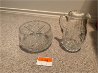 Crystal Bowl and Pitcher