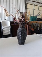 Decorative wicker vase