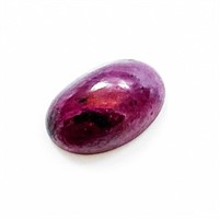 Certified 2.46 Carat Natural Ruby Cabochon