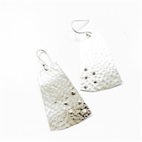 Hammered Sterling Silver Statement Earrings