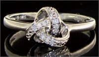 Genuine Diamond Knot Designer Ring