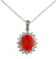 Genuine Ethiopian Fire Opal Necklace