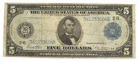 Series 1914 Large $5.00 Federal Reserve Note