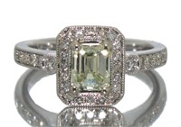 14kt Gold 1.40 ct Emerald Cut Diamond Ring