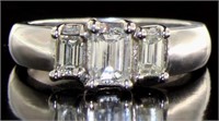 14kt Gold 1.13 ct Emerald Cut Diamond Ring