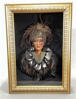 Shadowbox Bust w/Feathers