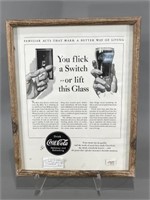 Framed Coca-Cola Ad -1940's