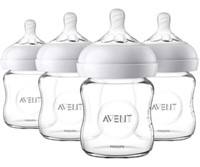 Philips AVENT Natural Glass Baby Bottle, Clear,