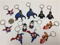 12 portes-clé Superman/Batman/Wonderwomen Neuf