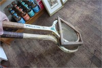 VINTAGE WOODEN TENNIS RACQUETS