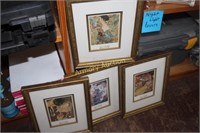 FOUR FRAMED PRINTS