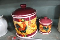 ROOSTER DECORATED CANISTERS