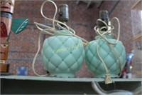 SATIN GLASS QUILTED LAMPS