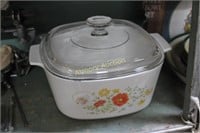 LARGE CORNING CASSEROLE WITH LID