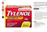 Tylenol Arthritis Pain Reliever Acetaminophen 650m