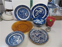 Lot of Blue Willow China & more (some chips)