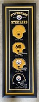 Excellent Pittsburgh Steelers Framed Helmet Banner