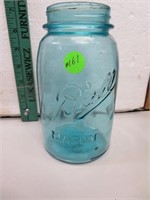 Antique Blue Ball Mason Quart Jar
