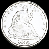 1845 Seated Half Dollar UNCIRCULATED