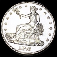 1876-CC Silver Trade Dollar CLOSELY UNC