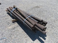 (25) Assorted 2 7/8" 6'-9' Used Oil Pipe Post