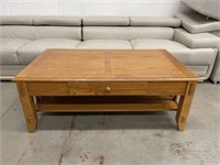 Oak Finish Mission Style Coffee Table