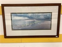 Framed & Matted Scenic Beach Photograph