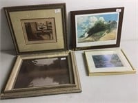 4 Framed pictures