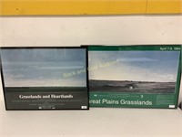 (2) Pair Framed Grassland Prints