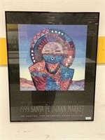 Framed 1999 Santa Fe Joe Maktima Poster